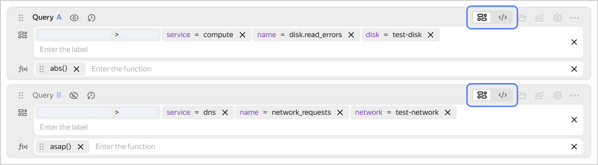 Query string in tokenized mode