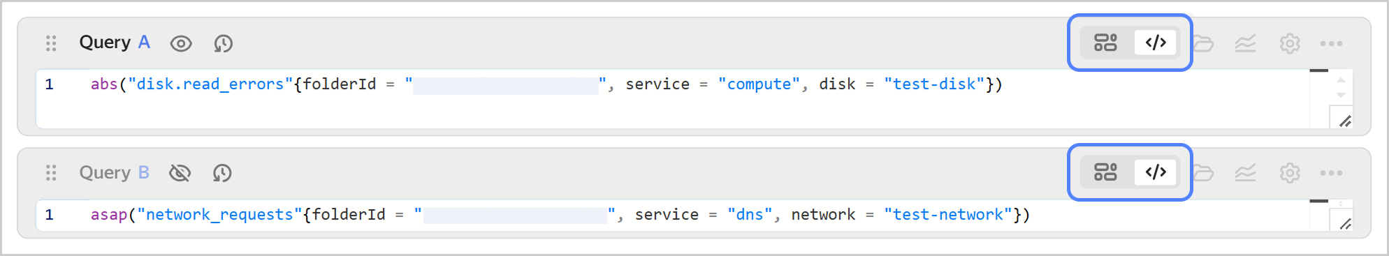 Query string in text mode